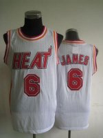 Jerseys Factory Cheap Heat #6 LeBron James White Swingman Throwb