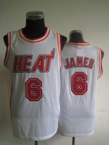 Jerseys Factory Cheap Heat #6 LeBron James White Swingman Throwb