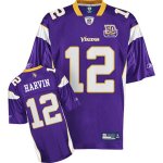 Jerseys Factory Cheap Vikings #12 Percy Harvin Purple Team 50TH