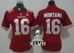 Jerseys Factory Cheap Nike 49ers #16 Joe Montana Red Team Color