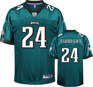 Jerseys Factory Cheap Eagles #24 Nnamdi Asomugha Green Stitched