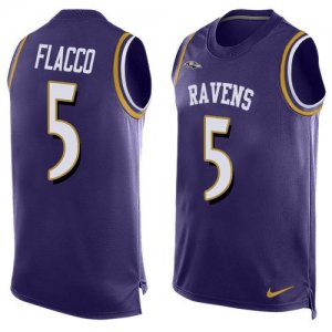 Jerseys Factory Cheap Nike Ravens #5 Joe Flacco Purple Team Colo