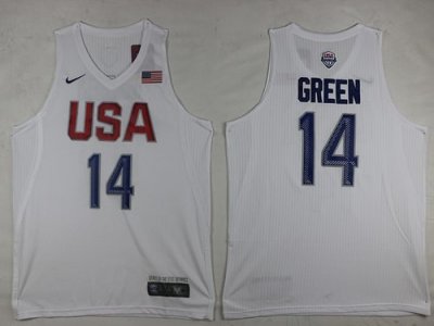 Jerseys Factory Cheap Nike Team USA #14 Draymond Green White 201