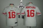 Jerseys Factory Cheap Nike 49ers #16 Joe Montana White Youth Sup