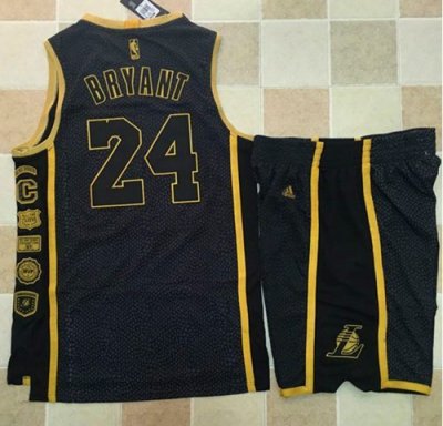 Jerseys Factory Cheap Lakers #24 Kobe Bryant Black Serpentine Re