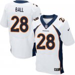 Jerseys Factory Cheap Nike Broncos #28 Montee Ball White Men's S