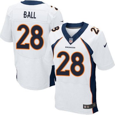 Jerseys Factory Cheap Nike Broncos #28 Montee Ball White Men's S