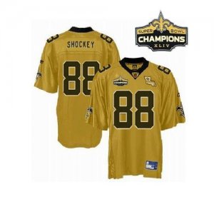 Jerseys Factory Cheap Saints #88 Jeremy Shockey Gold Super Bowl