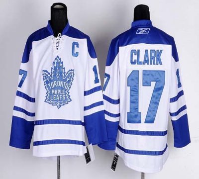 Jerseys Factory Cheap Maple Leafs #17 Wendel Clark White Third E