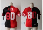 Jerseys Factory Cheap Nike 49ers #80 Jerry Rice Black/Red Women'