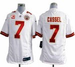Jerseys Factory Cheap Nike Chiefs #7 Matt Cassel White With C Pa