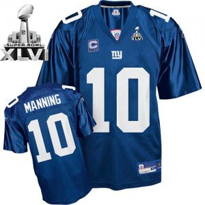 Jerseys Factory Cheap Giants #10 Eli Manning Blue Super Bowl XLV