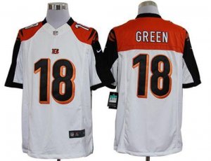 Jerseys Factory Cheap Nike Bengals #18 A.J. Green White Men's Em