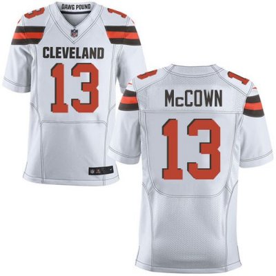Jerseys Factory Cheap Nike Browns #13 Josh McCown White Men's St