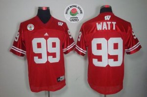 Jerseys Factory Cheap Badgers #99 J.J. Watt Red Rose Bowl Game E