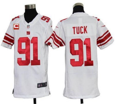 Jerseys Factory Cheap Nike Giants #91 Justin Tuck White With C P