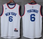 Jerseys Factory Cheap Knicks #6 Kristaps Porzingis New White Sti