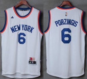 Jerseys Factory Cheap Knicks #6 Kristaps Porzingis New White Sti