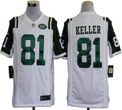 Jerseys Factory Cheap Nike Jets #81 Dustin Keller White Men's St