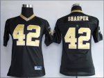 Jerseys Factory Cheap Saints #42 Darren Sharper Black Embroidere