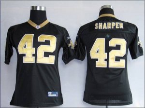 Jerseys Factory Cheap Saints #42 Darren Sharper Black Embroidere