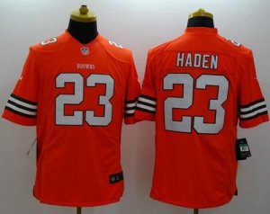 Jerseys Factory Cheap Nike Browns #23 Joe Haden Orange Alternate