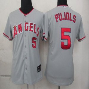 Jerseys Factory Cheap Angels of Anaheim #5 Albert Pujols Grey Wo