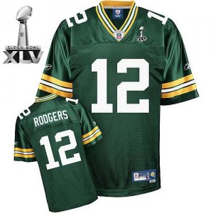 Jerseys Factory Cheap Packers #12 Aaron Rodgers Green Super Bowl
