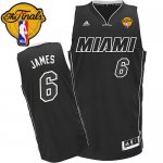Jerseys Factory Cheap Revolution 30 Heat #6 LeBron James Black/W