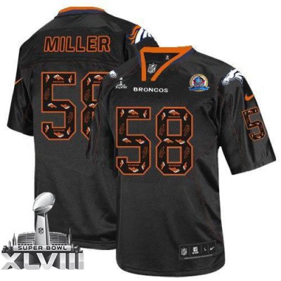 Jerseys Factory Cheap Nike Broncos #58 Von Miller New Lights Out