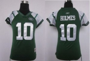 Jerseys Factory Cheap Jets #10 Santonio Holmes Green Women's Fie