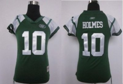 Jerseys Factory Cheap Jets #10 Santonio Holmes Green Women's Fie