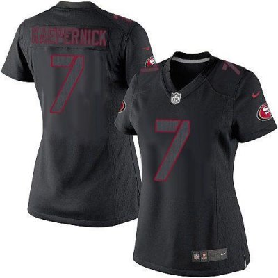 Jerseys Factory Cheap Nike 49ers #7 Colin Kaepernick Black Impac