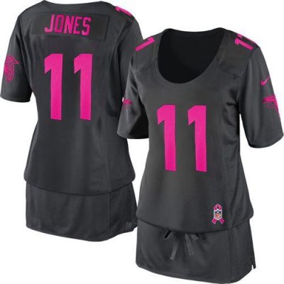 Jerseys Factory Cheap Nike Falcons #11 Julio Jones Dark Grey Wom