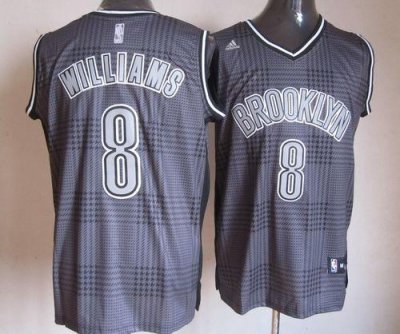 Jerseys Factory Cheap Nets #8 Deron Williams Black Rhythm Fashio