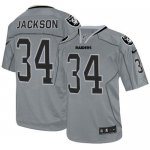 Jerseys Factory Cheap Nike Raiders #34 Bo Jackson Lights Out Gre