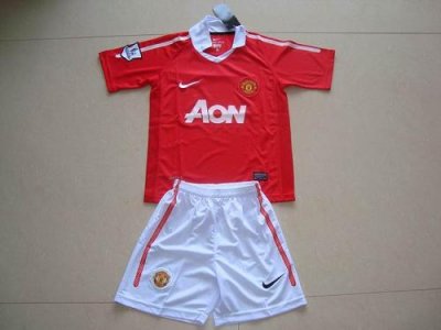 Jerseys Factory Cheap Manchester United Blank Red Home Kid Socce