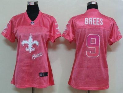 Jerseys Factory Cheap Nike Saints #9 Drew Brees Pink Women's Fem