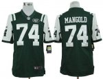 Jerseys Factory Cheap Nike Jets #74 Nick Mangold Green Team Colo
