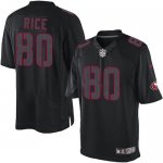 Jerseys Factory Cheap Nike 49ers #80 Jerry Rice Black Men's Stit
