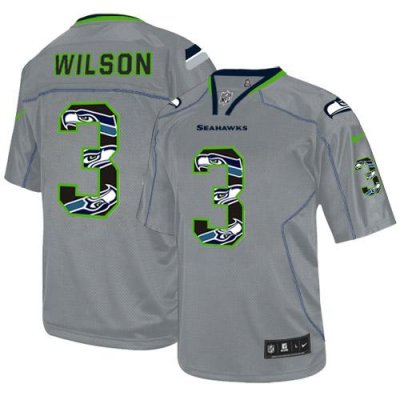 Jerseys Factory Cheap Nike Seahawks #3 Russell Wilson New Lights