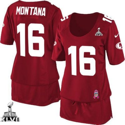 Jerseys Factory Cheap Nike 49ers #16 Joe Montana Red Team Color