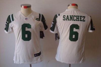 Jerseys Factory Cheap Nike Jets #6 Mark Sanchez White Women's Em