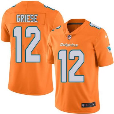 Jerseys Factory Cheap Nike Dolphins #12 Bob Griese Orange Men's