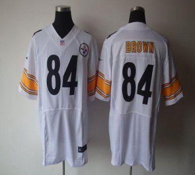 Jerseys Factory Cheap Nike Steelers #84 Antonio Brown White Men'