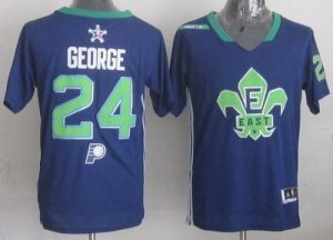Jerseys Factory Cheap Pacers #24 Paul George Navy Blue 2014 All