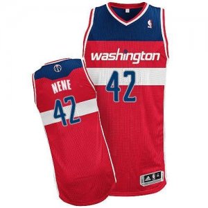 Jerseys Factory Cheap Revolution 30 Wizards #42 Nene Red Stitche