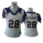 Jerseys Factory Cheap Vikings #28 Adrian Peterson White Women's