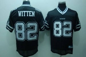 Jerseys Factory Cheap Cowboys #82 Jason Witten Black Shadow Stit