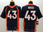Jerseys Factory Cheap Nike Broncos #43 T.J. Ward Navy Blue Alter